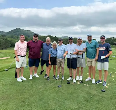 A group of golfers on the course at the 2026 tournament