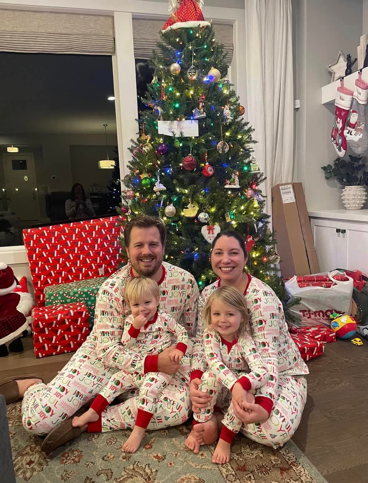 Sean with family at Christmas